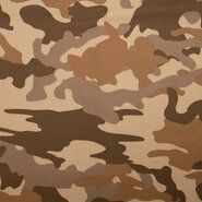 Leger motief stoffen - Tricot stof - camouflage - beige - 0864-090
