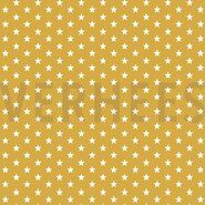 Okergele stoffen - Katoen stof - little stars - oker - 4955-026