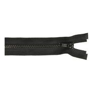 65 cm ritsen - Deelbare kunststof rits zwart met bloktand 65 cm (460)*