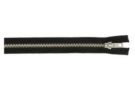 Zierreißverschlüsse - Deelbare metaalrits zwart 35 cm