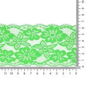 Band mit Blume - Dehnbare Spitze 6.5 cm grün (2149-334)
