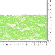 Band mit Blume - Dehnbare Spitze 6.5 cm neon grün (2149-333)