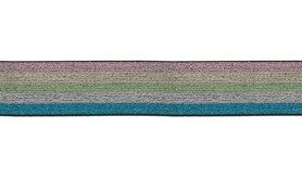Gummi - XET28-299 Elastiek Lurex Multi 40mm