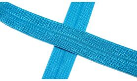 Diverse merken fournituren - XBT14-504 Biasband Elastisch Glans Turquoise