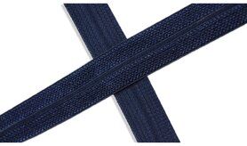 Biasband* - XBT14-508 Biasband Elastisch Glans Donkerblauw