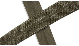 Biasband* - XBT14-527 Biasband Elastisch Glans Legergroen