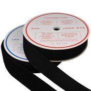 50 mm band - Klittenband Naaibaar 5 cm breed Zwart