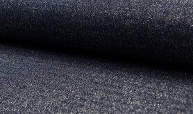 Boorden / Manchetten - RS0302-008 Boordstof donkerblauw/zilver