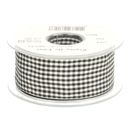 Sierband* - Sierband geruit (38 mm) zwart/wit*