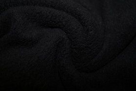 Kledingstoffen - Fleece stof - katoen - zwart - 997047-999