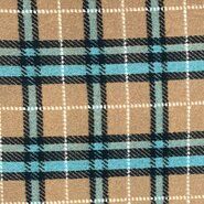 Polyester, polyacryl, wol stoffen - Polyester stof - Gekookte wol Valentina - beige/blauw - 18468-320