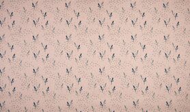 OR stoffen - OR3523-013 Organic poplin leaves pink