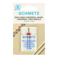 Silberne Stoffe - Schmetz Zwillings-Nähmaschinennadel 4.0/90