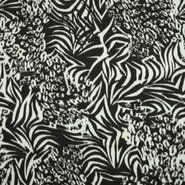 Chiffon stoffen - Polyester stof - Animal Blocks Bubble Chiffon - zwart - 1810-999