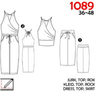 Naaipatronen - It's a fits 1089: jurk, top, rok