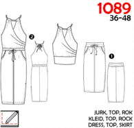Nähmuster - It's a fits 1089: jurk, top, rok