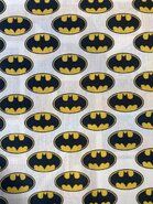katoenen stoffen met print - Katoen stof - Baumwolle DC logo - Batman - 5717-602
