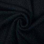 98% polyester, 2% wol stoffen - Gebreide stof - Bouclé - zwart - 0763-999