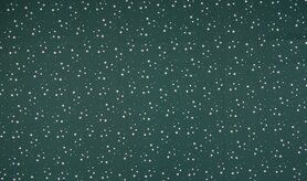 Kledingstoffen - K15044-025 Kerst katoen sterren groen 