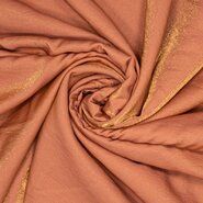 75% viscose, 25% polyamide stoffen - Viscose stof - shiney satin look - koraal - 420069-6