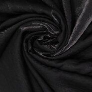 75% viscose, 25% polyamide stoffen - Viscose stof - shiny satin look - zwart - 420069-15