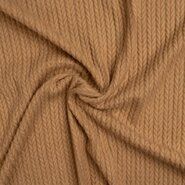 Camel beige stoffen - Tricot stof - heavy angora cably - caramel - 0844-095