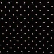 80% polyamide, 20% elastan stoffen - Polyester stof - Travel polka dot - zwart - 17507-999