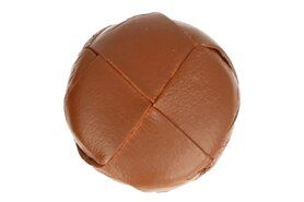 Effen / uni knopen - Knoop voetbal bruin (975) 2.5 cm (100/40)*