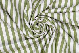 100% katoen stoffen - Spijkerstof - Vintage denim gestreept donker - lime - 997489-721