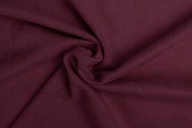 Polyester en elastan stoffen - Tricot stof - Scuba suede - aubergine - 0841-800