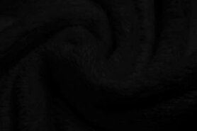 Deken stoffen - Bont stof - Cotton teddy - zwart - 0856-999