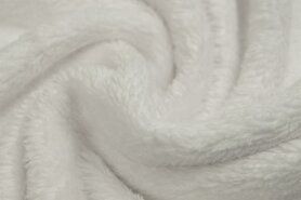 Fur bont stoffen - Bont stof - Cotton teddy - wit - 0856-001