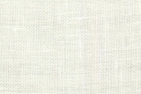 Linnen, katoen, polyester stoffen - Linnen stof - Gordijnlinnen licht doorschijnend dubbelbreed - white - 077200-L