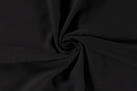 Katoen met elastan stoffen - Tricot stof - Organic French Terry uni - zwart - 10802-069