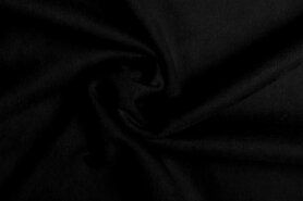 Katoenen tricot stoffen - Tricot stof - Scuba suede - zwart - 0841-999