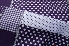 100% katoen stoffen - Katoen stof - patchwork - donkerpaars - 5634-045