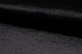 Kledingstoffen - Polyester stof - Velours de luxe - zwart - 1048-069