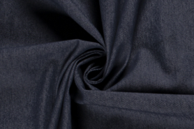 48% katoen, 48% polyester, 4% elastan stoffen - Spijkerstof - Jeans stretch - donkerblauw - 3928-008