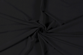 50% katoen, 45% polyester, 5% elastan stoffen - Tricot stof - zwart - 14450-069
