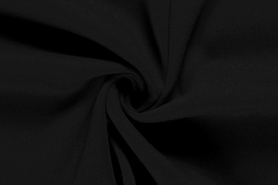 Katoen, polyester, elastan stoffen - Joggingstof - zwart - 14452-069
