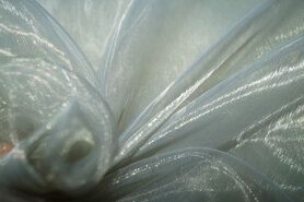 Doorschijnende stoffen - Organza stof - grijs - 4455-034