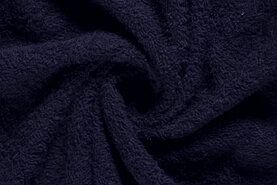 Aankleedkussen stoffen - Badstof - dubbel gelust - donkerblauw - 2900-008