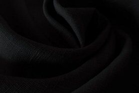 Zwarte stoffen - Linnen stof - zwart - 0100-999