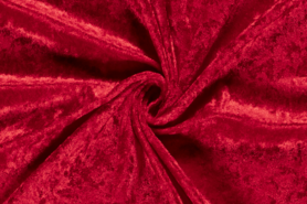 Decoratie en aankleding stoffen - Velours de panne stof - rood - 5666-015