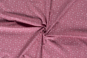 Roze stoffen - Katoen stof - pijltjes - oudroze - 13070-013