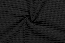 Stoff von der Rolle - NB 11705-069 Waffelpiqué grob schwarz