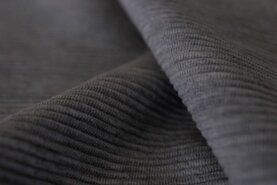 Donkergrijze stoffen - Tricot stof - Cottoman ribbel - donkergrijs - 0592-980