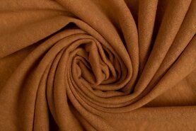 55% linnen, 45% viscose - Linnen stof - fijn gebreid camel - 0821-098