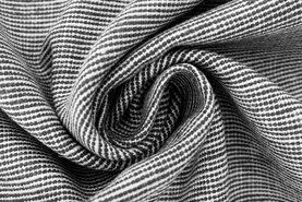 55% linnen, 45% viscose - Linnen stof - lincham antraciet - 0746-999