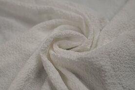 KnipIdee stoffen - Viscose stof - rayon crincle square - wit - 17618-001